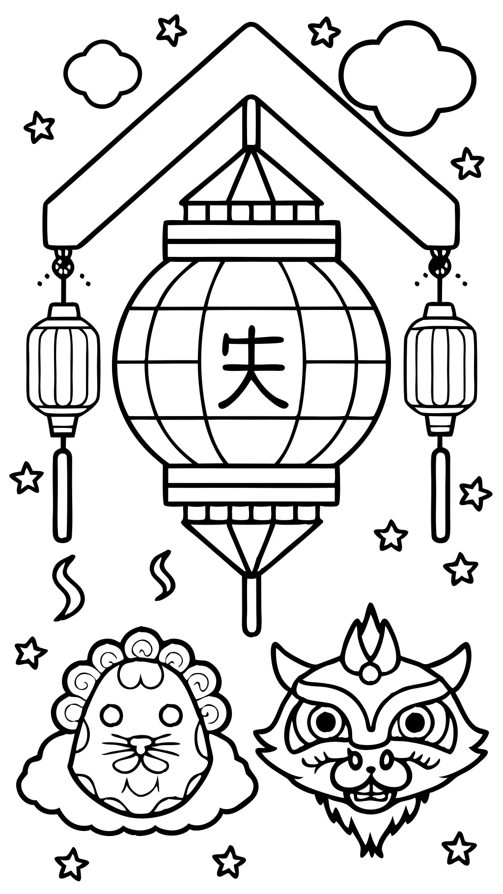 lunar new year coloring pages